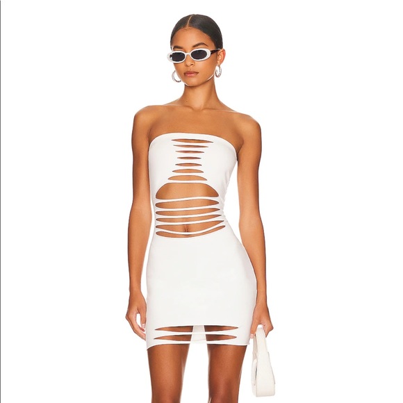 Morgan Mini Dress in White (worn once) - Picture 2 of 2